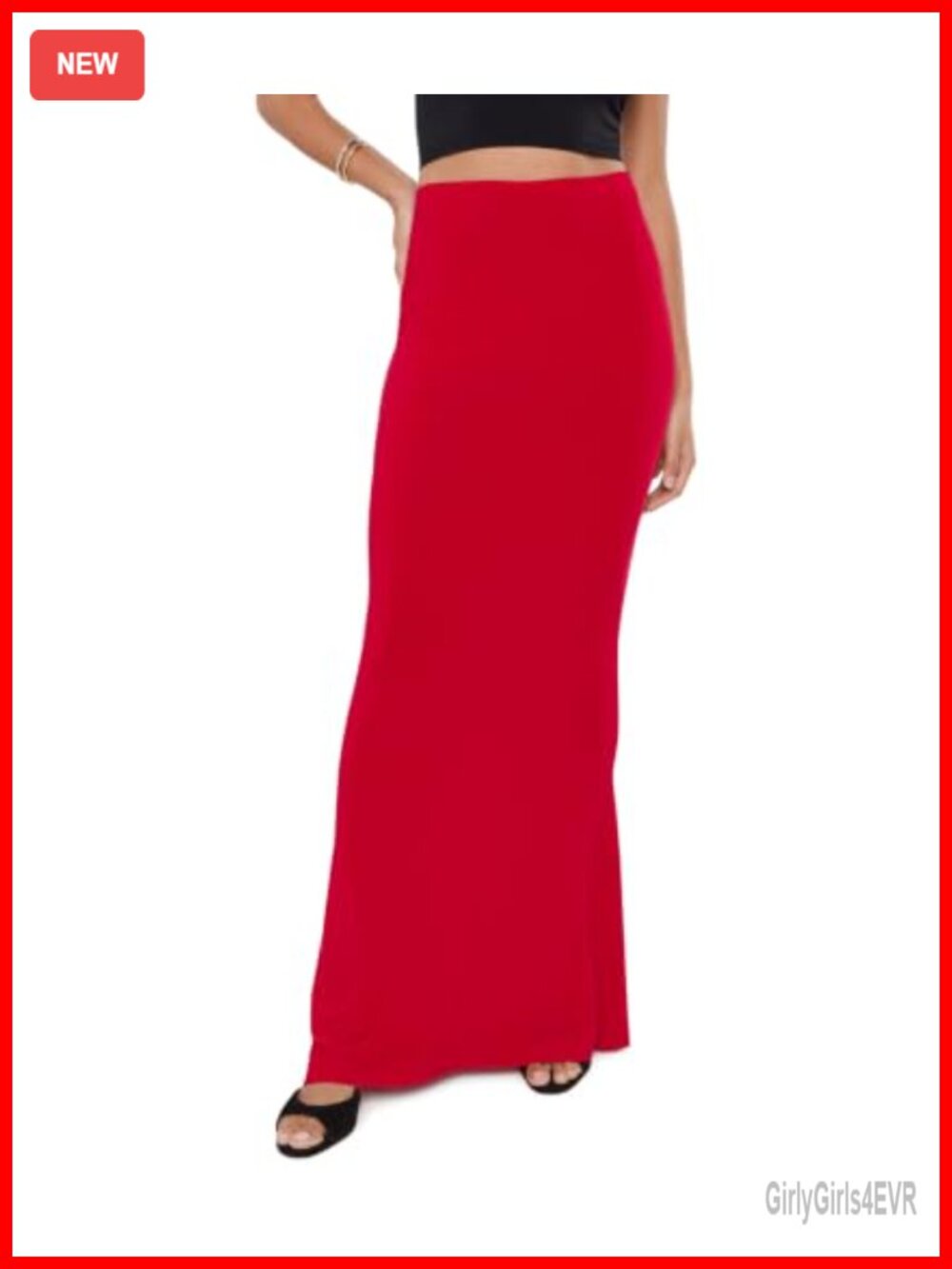 Norma Kamali Obie Long Skirt High Rise Elastic Waist Ankle Length